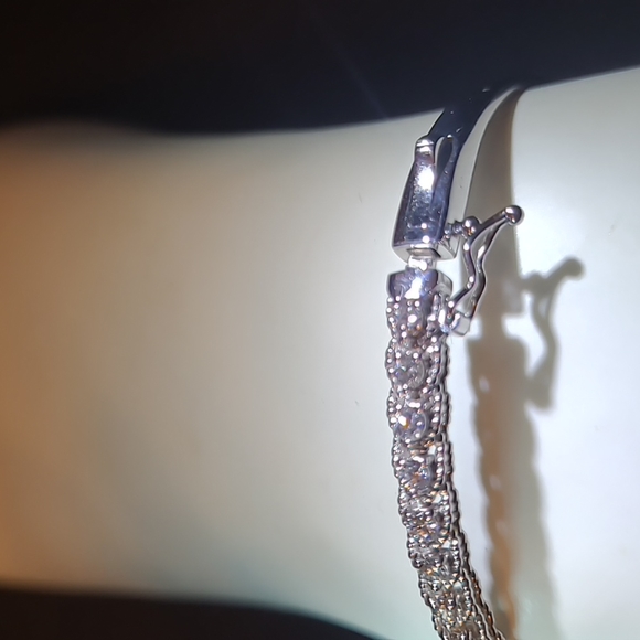 🔥 14K white Gold  diamond Luxury Bracelet for her ♥️ - Picture 9 of 10